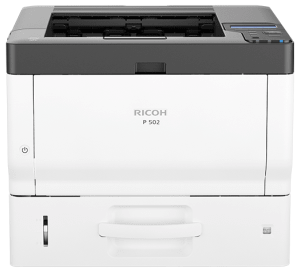 Fotografía de la impresora en blanco y negro Ricoh P 502